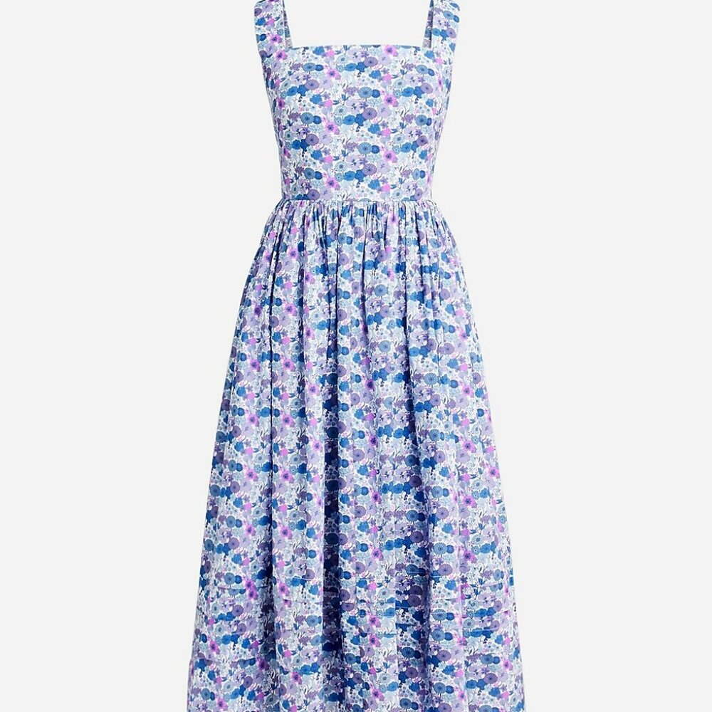 JCrew New apron dress in Liberty® Arrow Floral fabric - RETRO - Picture 2 of 16